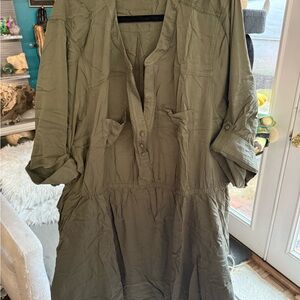 Torrid Khaki Green Dress